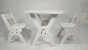 Детский растущий стол-парта и два стула Я САМ "Умка-Дуо" (Белый) в Салехарде - salehard.mebel-74.com | фото