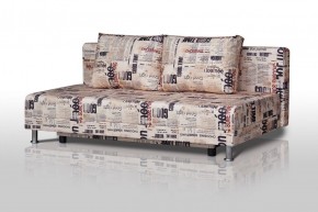 Диван-кровать Комфорт без подлокотников Принт "Gazeta" (2 подушки) в Салехарде - salehard.mebel-74.com | фото