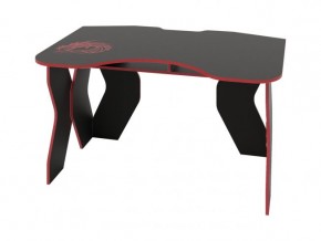 Компьютерный стол КЛ №9.0 (Черный/Красный) в Салехарде - salehard.mebel-74.com | фото