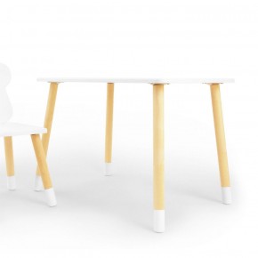 Комплект детской мебели стол и стул Звездочка (Белый/Белый/Береза) в Салехарде - salehard.mebel-74.com | фото