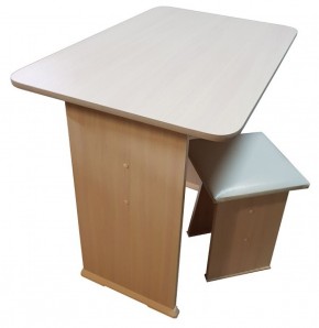 Кухонный стол ЛДСП + 2 табурета в Салехарде - salehard.mebel-74.com | фото