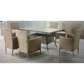 Комплект плетеной мебели AFM-195-6Pcs Beige (6+1) в Салехарде - salehard.mebel-74.com | фото