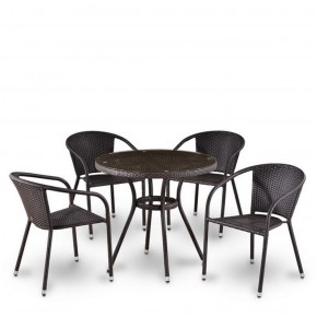 Комплект плетеной мебели T282ANT/Y137C-W53 Brown (4+1) в Салехарде - salehard.mebel-74.com | фото