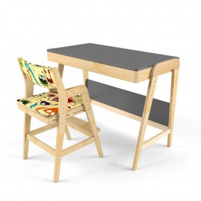 Комплект растущий стол и стул с чехлом 38 попугаев «Вуди» (Серый, Береза, Монстры) в Салехарде - salehard.mebel-74.com | фото