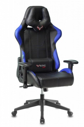 Кресло игровое Бюрократ VIKING 5 AERO BLUE черный/синий в Салехарде - salehard.mebel-74.com | фото