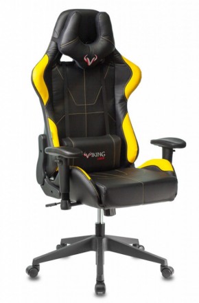 Кресло игровое Бюрократ VIKING 5 AERO YELLOW черный/желтый в Салехарде - salehard.mebel-74.com | фото