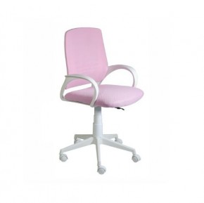 Кресло Ирис White сетка/ткань розовая в Салехарде - salehard.mebel-74.com | фото