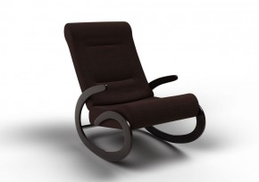 Кресло-качалка Мальта 10-Т-Ш (ткань/венге) ШОКОЛАД в Салехарде - salehard.mebel-74.com | фото