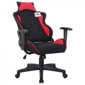 Кресло компьютерное BRABIX GT Racer GM-101 + подушка (ткань) черное/красное (531820) в Салехарде - salehard.mebel-74.com | фото