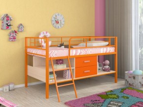 Кровать-чердак "Севилья-Я-мини" с ящиками (Оранжевый) в Салехарде - salehard.mebel-74.com | фото