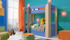 Кровать детская 2-х ярусная Юниор-6 с ящиком ЛДСП (800*1900) в Салехарде - salehard.mebel-74.com | фото