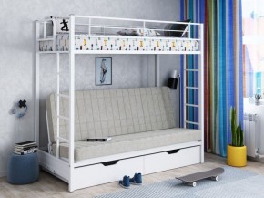 Кровать двухъярусная с диваном "Мадлен-ЯЯ" с ящиками в Салехарде - salehard.mebel-74.com | фото