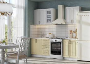 Кухонный гарнитур Лондон 1600 (белый/белый/дуб крем) в Салехарде - salehard.mebel-74.com | фото