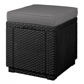 Пуфик Куб с подушкой (Cube with cushion) графит - прохладный серый в Салехарде - salehard.mebel-74.com | фото