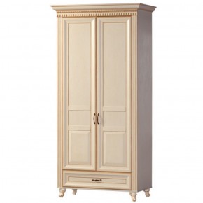 Шкаф для одежды 2-х дверный №471 Марлен Кремовый белый в Салехарде - salehard.mebel-74.com | фото