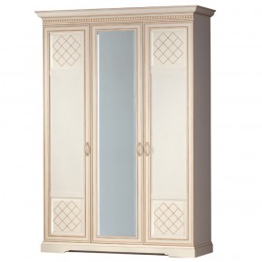Шкаф для одежды 3-дверный №800 Парма кремовый белый в Салехарде - salehard.mebel-74.com | фото