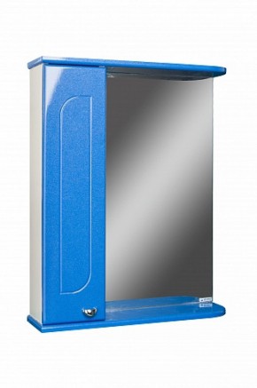 Шкаф-зеркало Радуга Синий металлик 55 левый АЙСБЕРГ (DA1129HZR) в Салехарде - salehard.mebel-74.com | фото