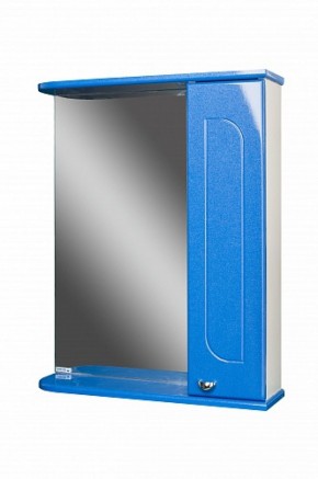 Шкаф-зеркало Радуга Синий металлик 55 правый АЙСБЕРГ (DA1129HZR) в Салехарде - salehard.mebel-74.com | фото