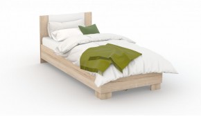 Спальня Аврора Кровать 120 со встроенным основанием под матрас Дуб сонома/Белый в Салехарде - salehard.mebel-74.com | фото