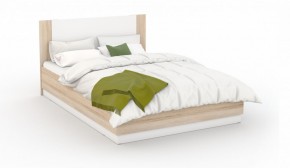 Спальня Аврора Кровать 160 с подъемным механизмом Дуб сонома/Белый в Салехарде - salehard.mebel-74.com | фото