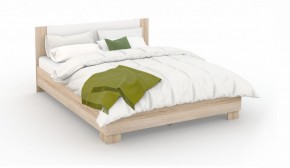 Спальня Аврора Кровать 160 со встроенным основанием под матрас Дуб сонома/Белый в Салехарде - salehard.mebel-74.com | фото
