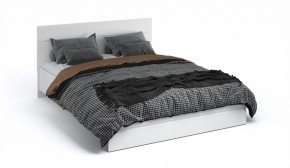 Спальня Йорк Кровать 160 без основания под матрас Белый жемчуг/Белый глянец в Салехарде - salehard.mebel-74.com | фото