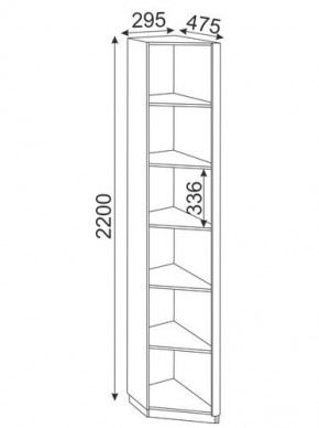 Угловая секция Глэдис М25 (ЯШС/Белый) в Салехарде - salehard.mebel-74.com | фото