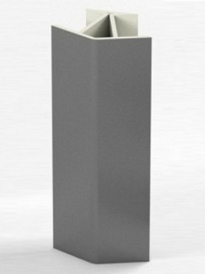 Угловое соединение для цоколя 135 гр. h100 мм (Алюминий, Белый, Черный, Сонома) в Салехарде - salehard.mebel-74.com | фото