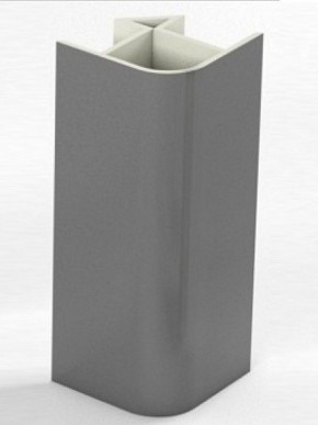 Угловое соединение для цоколя 90 гр. h100 мм (Алюминий, Белый, Черный, Сонома) в Салехарде - salehard.mebel-74.com | фото